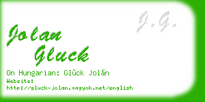 jolan gluck business card