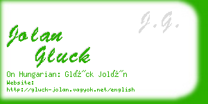 jolan gluck business card